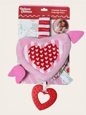 NWT Deluxe Chimes Infant Soft Cover Book and Baby Teether, New